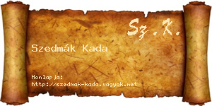 Szedmák Kada névjegykártya